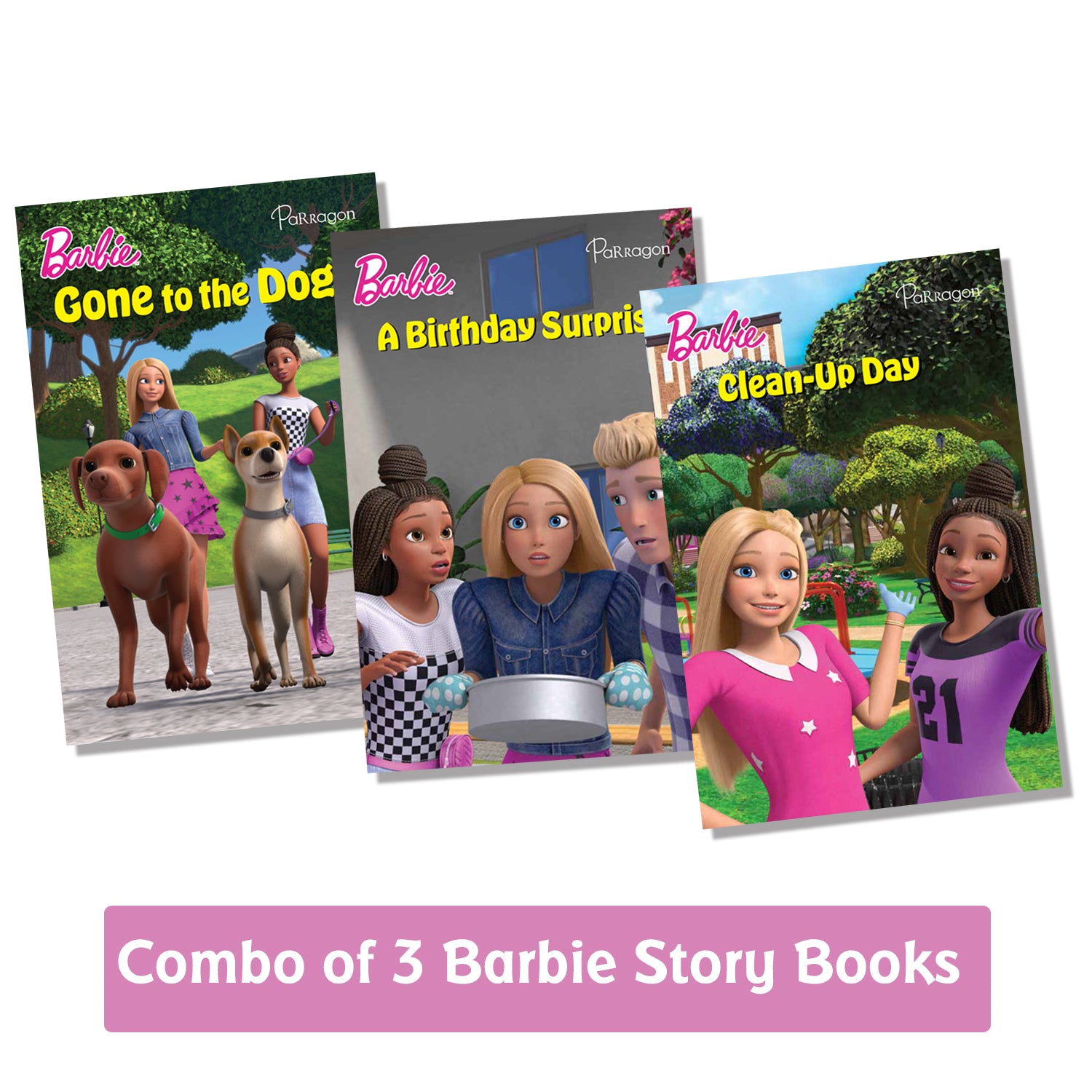 Combo of 3 Barbie Story Books Barbie Stories Collection For 4 to 6 Parragon Publishing