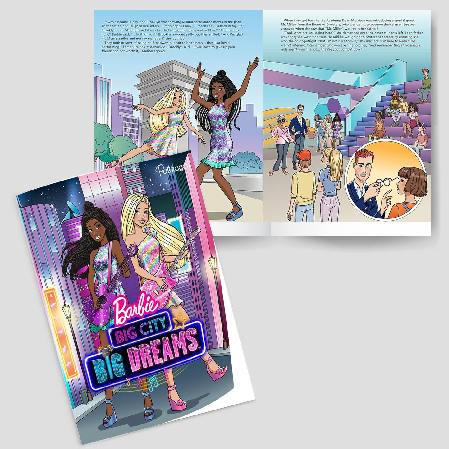 Pack of 2 Books of Barbie Big City Big Dreams Series | Movie Storybook & Spotlight Solo | For 4 to 8 Year Old