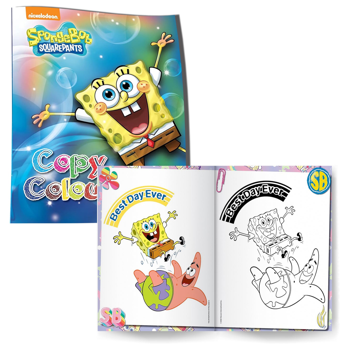 Awesome Set of 3 Copy Colouring Books | Spongebob Squarepants, Teenage Mutant Ninja Turtles & PAW Patrol: Puptacular | For 4 to 6 Year Old