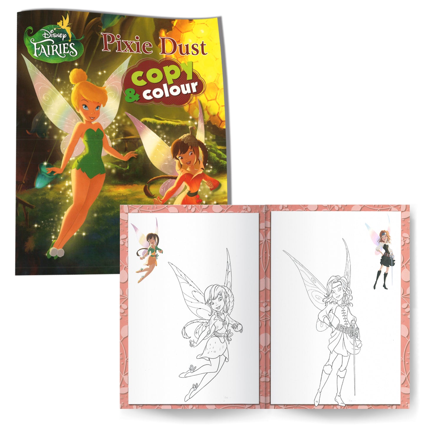 Disney Box Set of 3 Books of Colouring & Story Book | Minnie’s Bow Toons, Fairies Pixie and Princess: Simply Colouring | For 2 to 6 Year Old