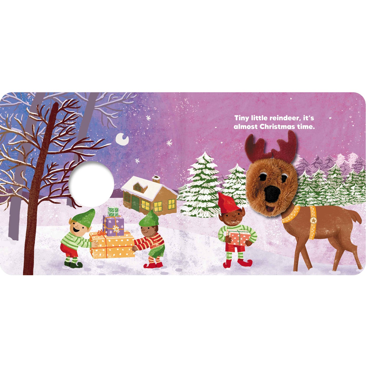 Finger Puppet Book - Reindeer Puppet and Go on a Christmas Adventure with Santa [Board book] Parragon