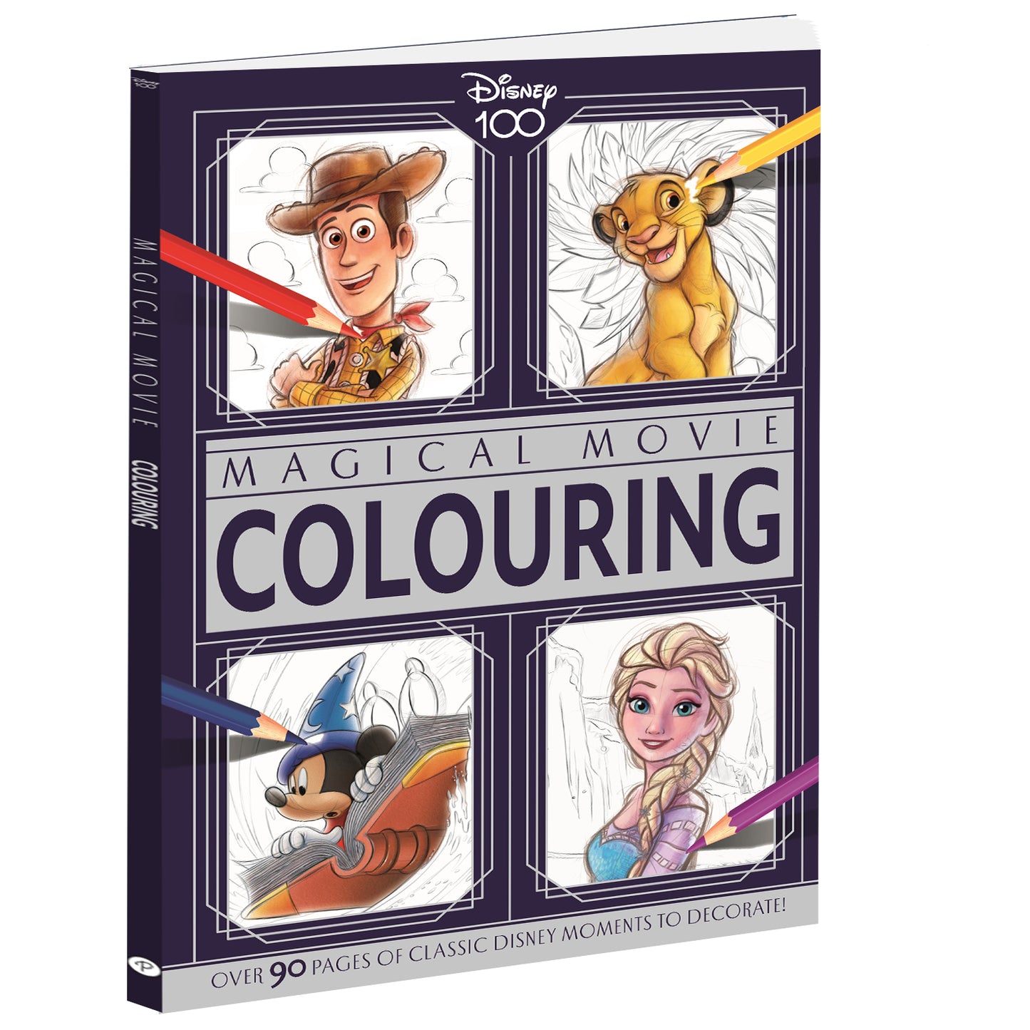 Disney: 100 Years of Disney | Disney 100 Years of Wonder | D100 Colouring Books | Disney mixed colouring book [Paperback] Parragon