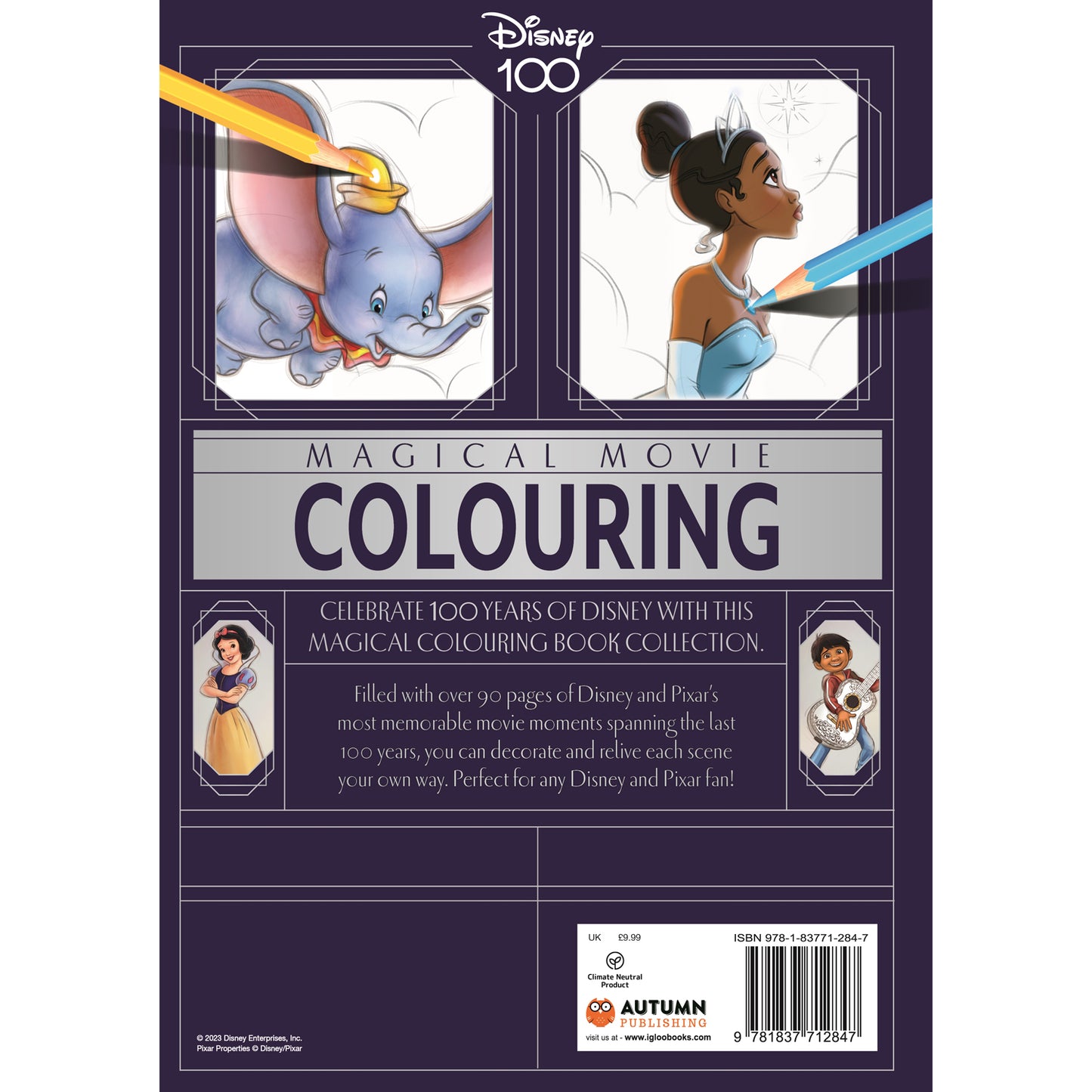 Disney: 100 Years of Disney | Disney 100 Years of Wonder | D100 Colouring Books | Disney mixed colouring book [Paperback] Parragon