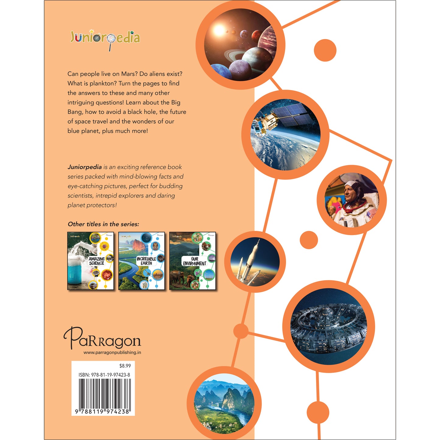 Juniorpedia: Exploring Space A Fun Guide to Planets, Stars, and the Universe for Kids Ages 8 to 12