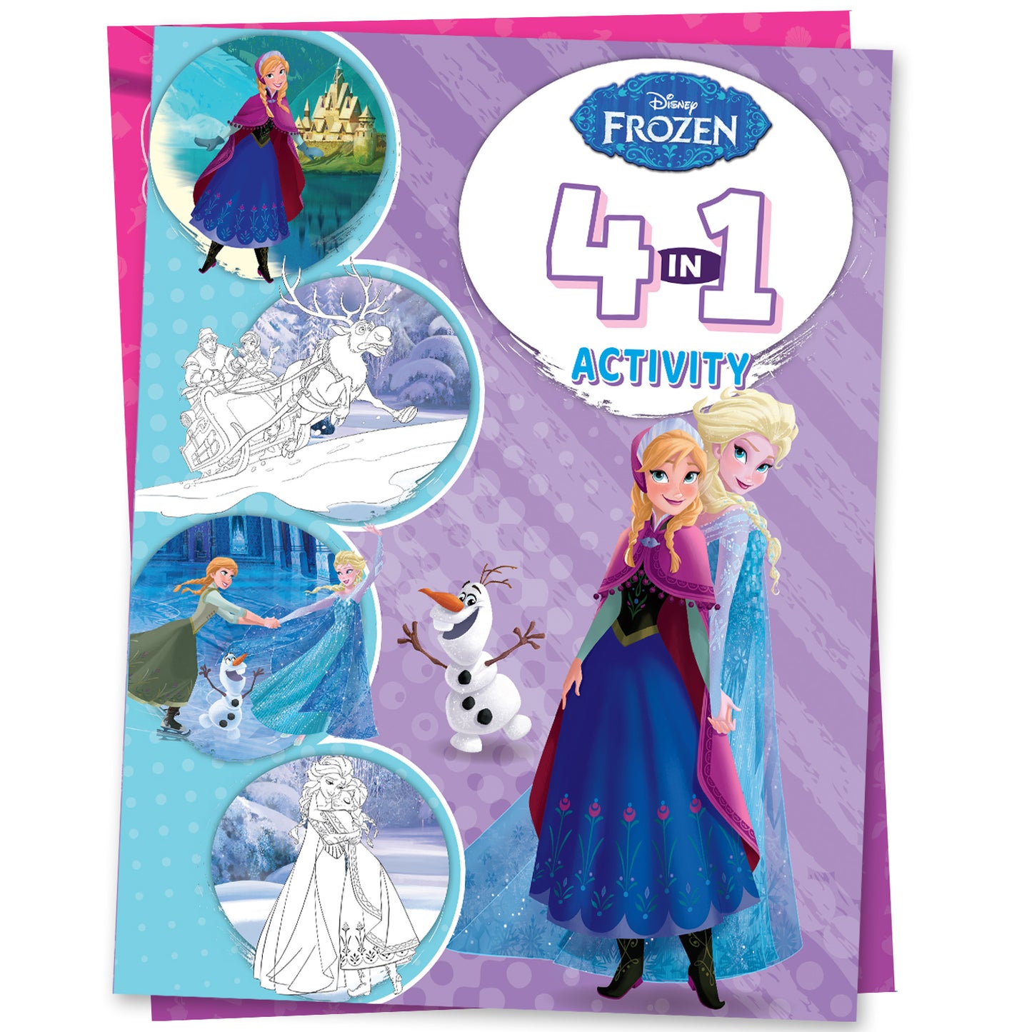 Disney Frozen: 4-in-1 Activity Book Puzzles, Colouring, Games, and More for Kids Ages 4 to 6