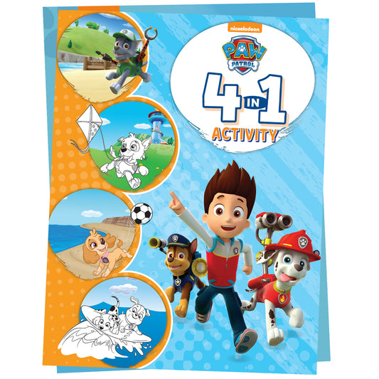 Nickelodeon PAW Patrol: 4-in-1 Activity Book Puzzles, Coloring, Games, and More for Kids Ages 4 to 6