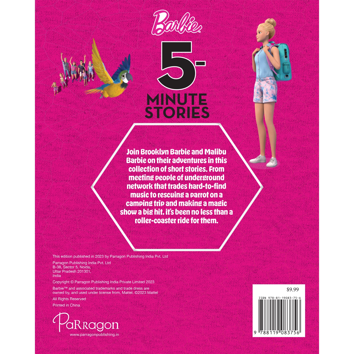 Barbie 5 Minute Stories Book Barbie Stories Collection for Girls Parragon Publishing