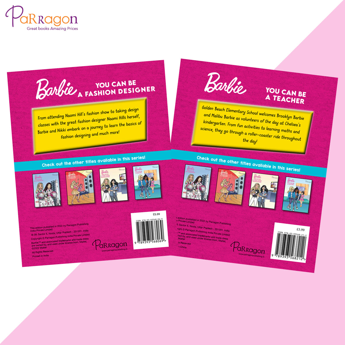 Barbie You Can be Anything (Set of 2 Books) Hardcover [Hardcover] Parragon