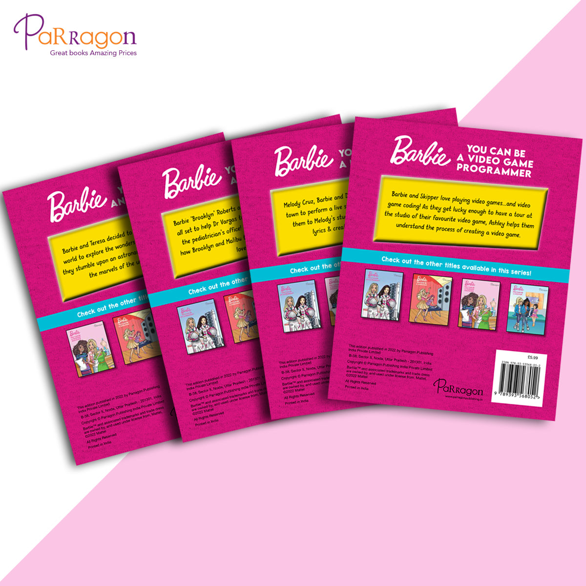 Barbie You Can be Series (Set of 4 Books) Hardcover [Hardcover] Parrag –  Parragon Publishing