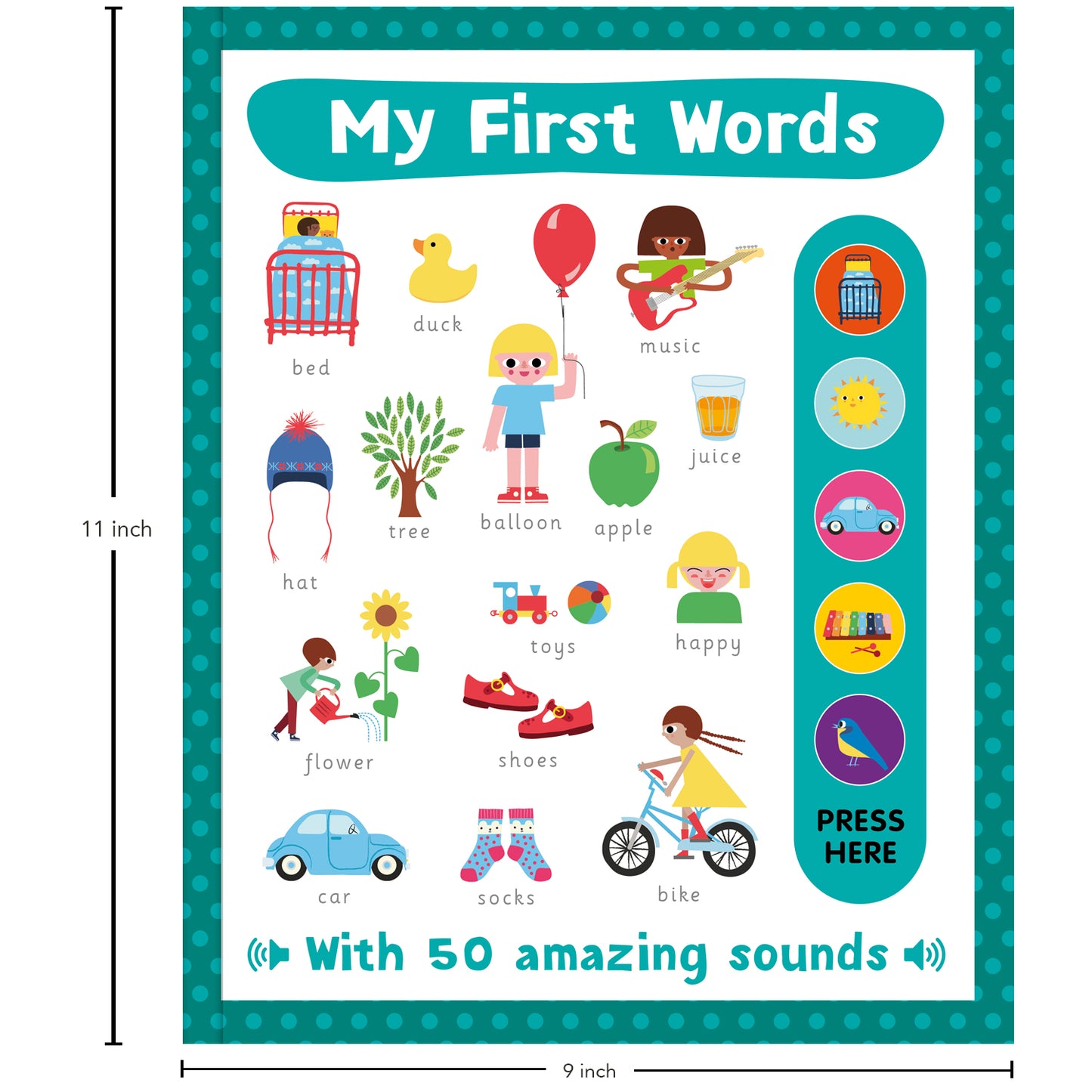 My First Words Sound Book | With 50 Amazing Sounds Book for Kids | Early Learning for Toddlers and Children